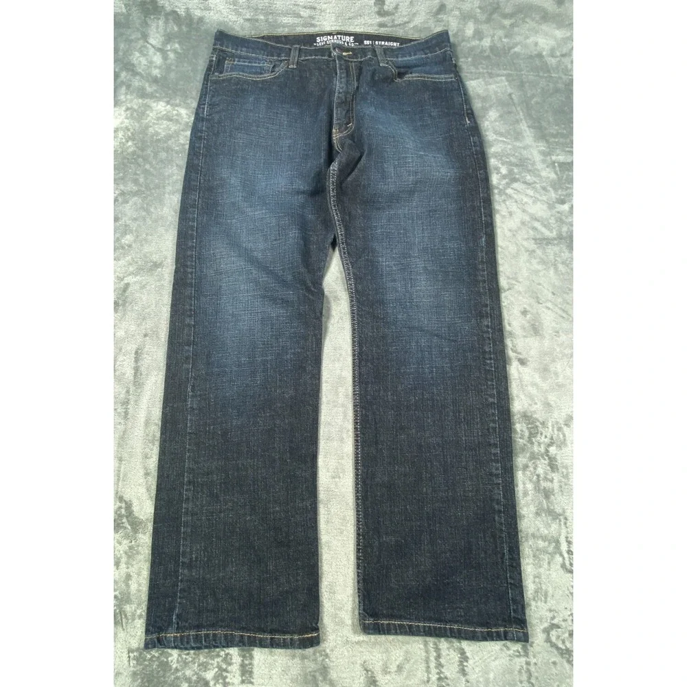 Levis‎ S51 Jeans Fits 34x29 Mens Blue Signature Straight Leg Fade Denim Classic